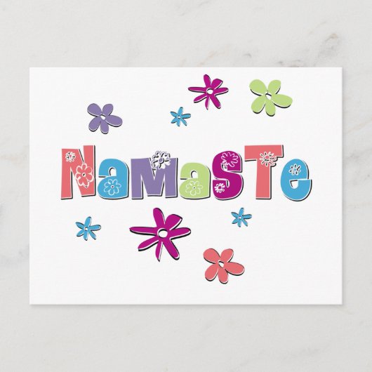 Blume Namaste Yoga Gear Postkarte (Vorderseite)