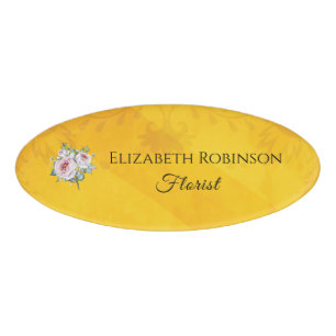 Blume Name des Mitarbeiters Florist Namenschild