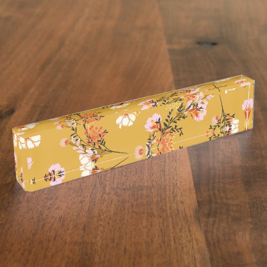 Blume Namensplakette (Seite)