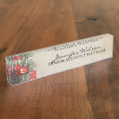 Blume Namensplakette (Seite)