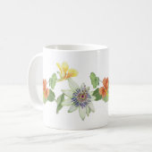 Blume, Nasturien und Morgenglorien Kaffeetasse (Vorderseite Links)