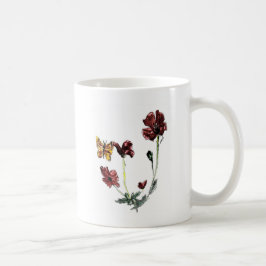 Blume Natur Art Butterfly Mohn Kaffeetasse