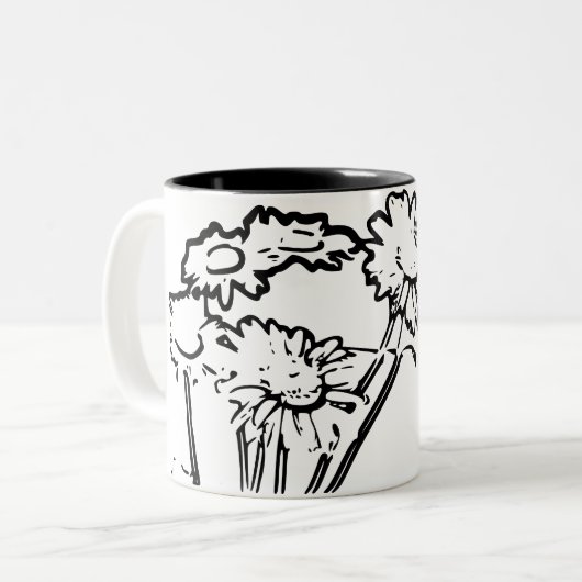 Blume Natural Zweifarbige Tasse (Vorderseite Links)