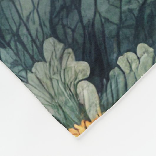 Blume Naturkunst Fleecedecke (Ecke)