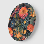 Blume Naturkunst Große Wanduhr (Winkel)