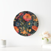 Blume Naturkunst Große Wanduhr (Zuhause)