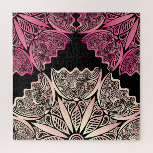 Blume Naturmuster, Vintage Illustration. Puzzle