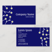 Blume - Navy Blue 000066 Visitenkarte (Vorne/Hinten)