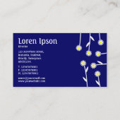 Blume - Navy Blue 000066 Visitenkarte (Rückseite)