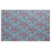 Blume Navy und Red Fabric der 70er Jahre Stoff (Yard (91,4 cm))