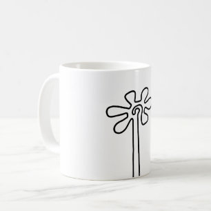 Blume Nazca Peru antikes idol Geoglyph Symbol Inn Kaffeetasse