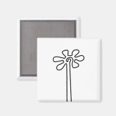 Blume Nazca Peru antikes idol Geoglyph Symbol Inn Magnet (Vorderseite/Rückseite)