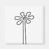 Blume Nazca Peru antikes idol Geoglyph Symbol Inn Magnet (Vorne)