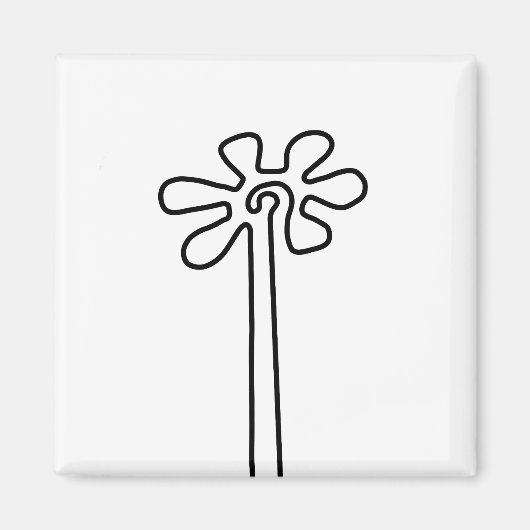 Blume Nazca Peru antikes idol Geoglyph Symbol Inn Magnet (Vorne)