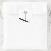 Blume Nazca Peru antikes idol Geoglyph Symbol Inn Quadratischer Aufkleber (Tasche)