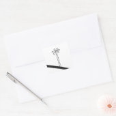 Blume Nazca Peru antikes idol Geoglyph Symbol Inn Quadratischer Aufkleber (Umschlag)