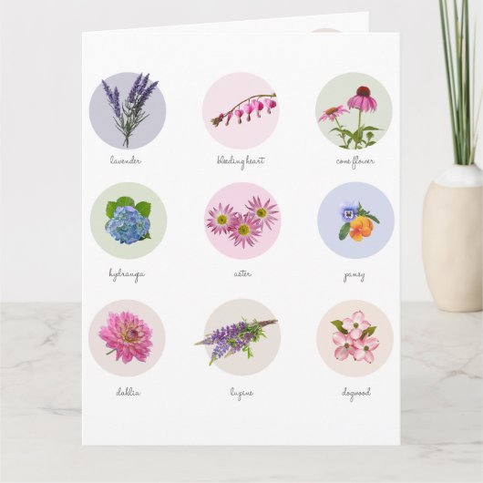 Blume Neuenglands Karte (Vorderseite)