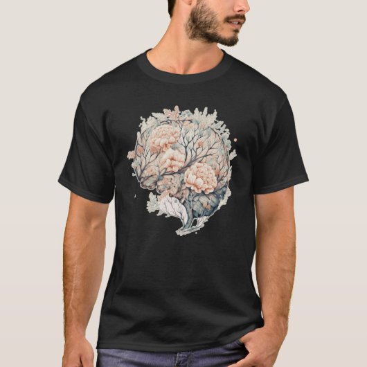 Blume Neuro Science Floral Neurologe Ment T-Shirt (Vorderseite)