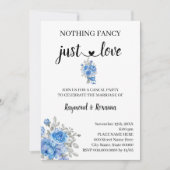 Blume Nichts Extravagant nur Liebe Elopement Einladung (Vorderseite)