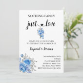 Blume Nichts Extravagant nur Liebe Elopement Einladung (Stehend Vorderseite)