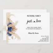 Blume Nichts Extravagant nur Liebe Elopement Einladung (Vorne/Hinten)