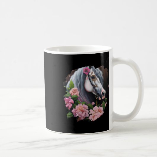 Blume Niedlich Art Malerei Blume Reiten Kaffeetasse (Rechts)