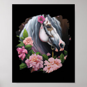 Blume Niedlich Art Malerei Blume Reiten Poster