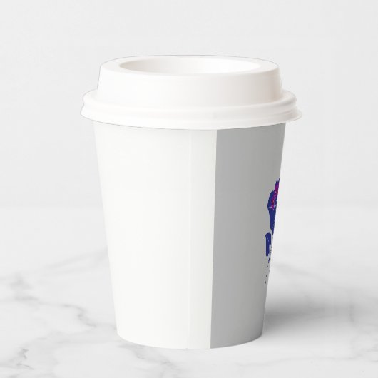 Blume Niedlich Grau Pappbecher (Rechts)