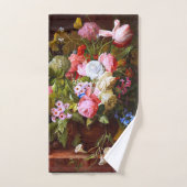 Blume noch Leben der Rose Tulippen und Hyazinthen Badhandtuch Set (Handtuch)