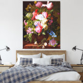 Blume noch Leben der Rose Tulippen und Hyazinthen Leinwanddruck (Insitu (Schlafzimmer))