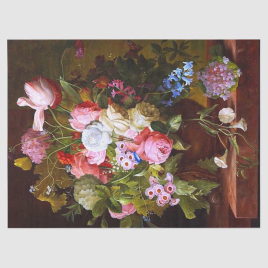 Blume noch Leben der Rose Tulippen und Hyazinthen Seidenpapier (Vorderseite)