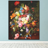 Blume noch Leben der Rose Tulpen und Nelken Leinwanddruck (Insitu (Holzboden))