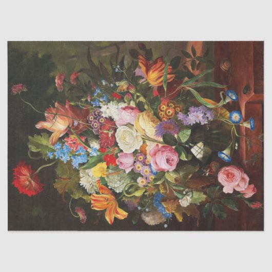 Blume noch Leben der Rose Tulpen und Nelken Seidenpapier (Vorderseite)