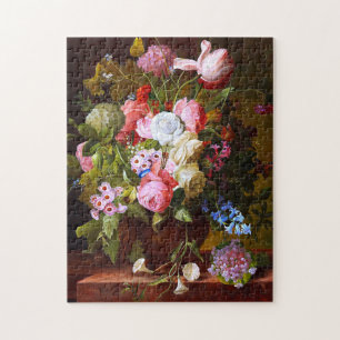 Blume noch Leben von Rose, Tulipen und Hyazinthen Puzzle