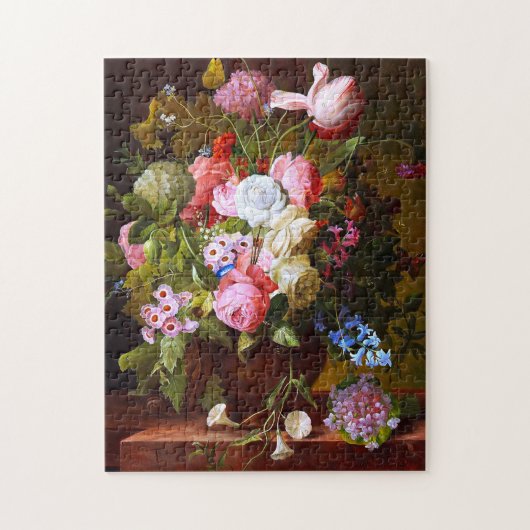 Blume noch Leben von Rose, Tulipen und Hyazinthen Puzzle (Vertikal)