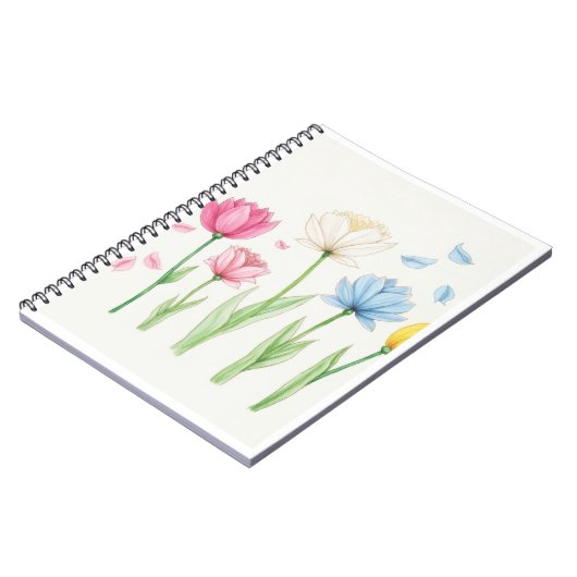 Blume-Notebook Notizblock (Linke Seite)