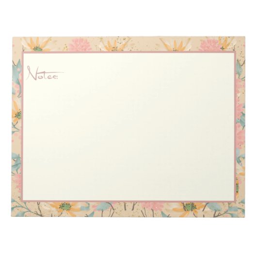 Blume Notepad Notizblock (Vorderseite)