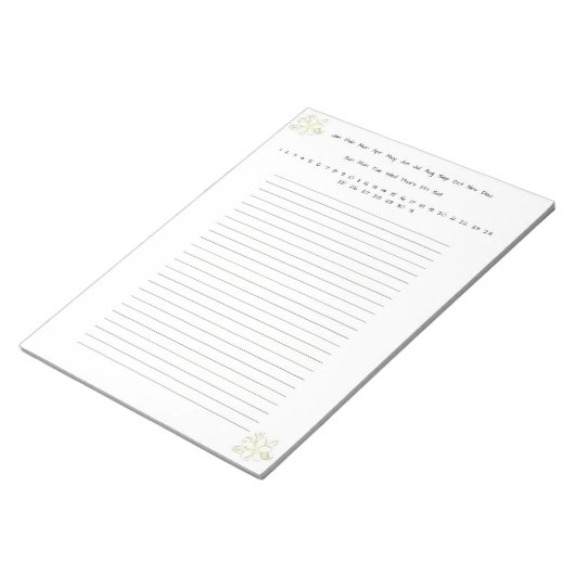 Blume Notizblock (angewinkelt)