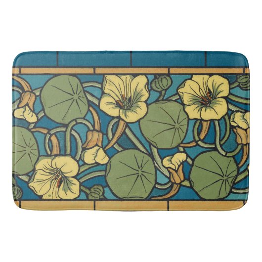 Blume Nouveau Pattern Badematte (Vorderseite)
