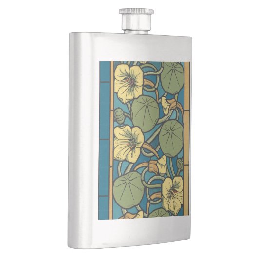 Blume Nouveau Pattern Flachmann (Rechts)