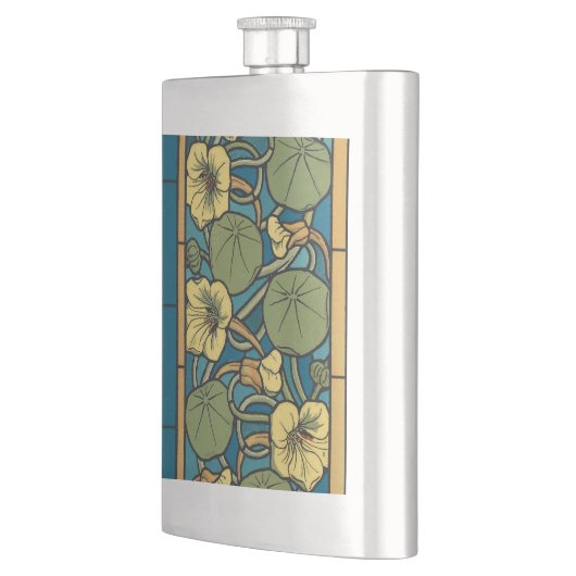 Blume Nouveau Pattern Flachmann (Links)