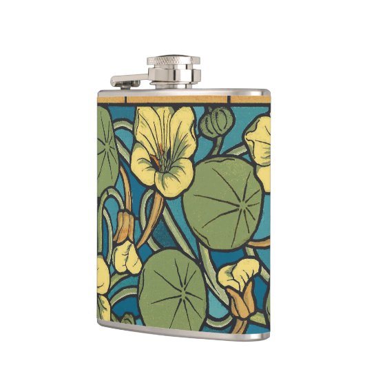 Blume Nouveau Pattern Flachmann (Links)