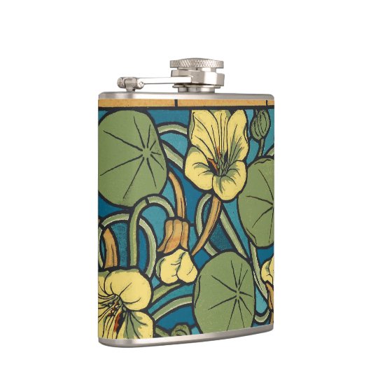 Blume Nouveau Pattern Flachmann (Rechts)