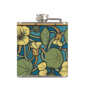 Blume Nouveau Pattern Flachmann (Rückseite)