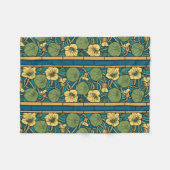 Blume Nouveau Pattern Fleecedecke (Vorderseite (Horizontal))
