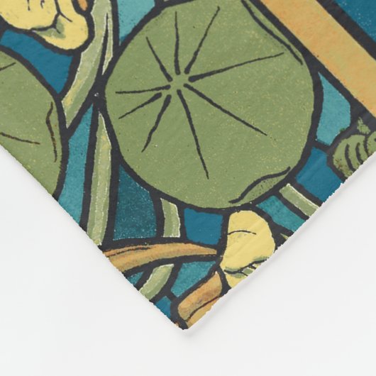 Blume Nouveau Pattern Fleecedecke (Ecke)