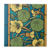Blume Nouveau Pattern Fliese (Vorderseite)