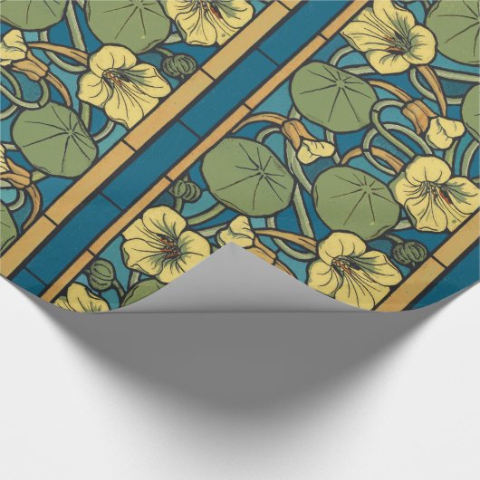 Blume Nouveau Pattern Geschenkpapier (Ecke)
