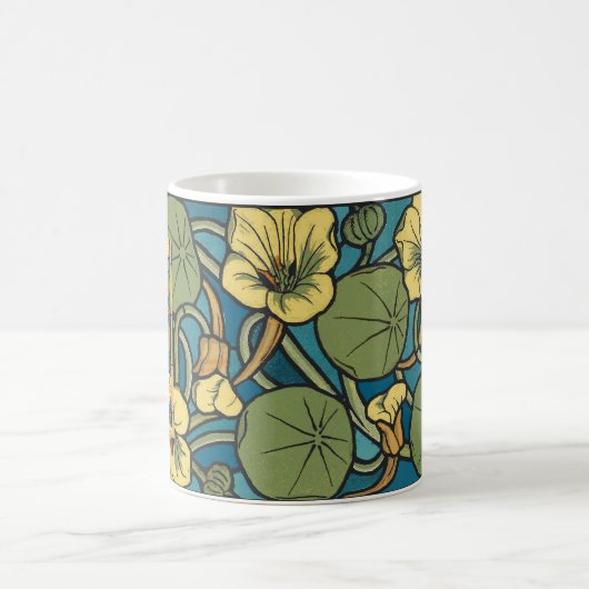 Blume Nouveau Pattern Kaffeetasse (Mittel)
