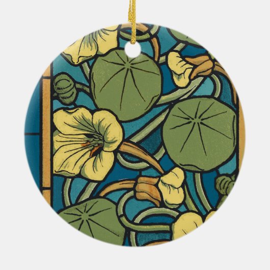 Blume Nouveau Pattern Keramikornament (Hinten)